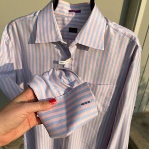 Paul Smith London Striped Shirt | Italian-Made, French Cuffs, Elegant Tailoring
